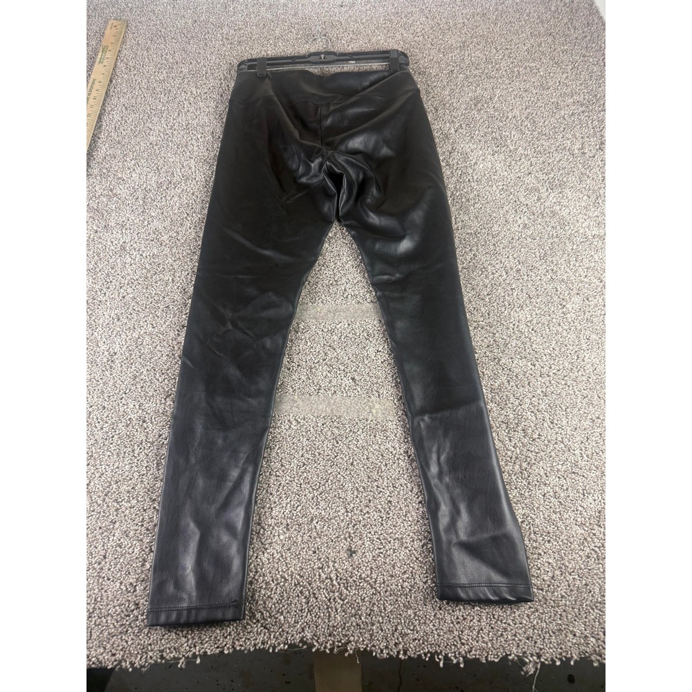 Austen & Brown Faux Leather Leggings Womens Black High Waist Stretch Pants - L